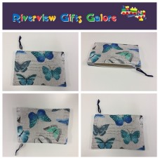 Zip Clutch / Purse / Bag / Pouch - Blue Butterfly Zip Clutch / Purse / Bag / Pouch - Blue Butterfly
